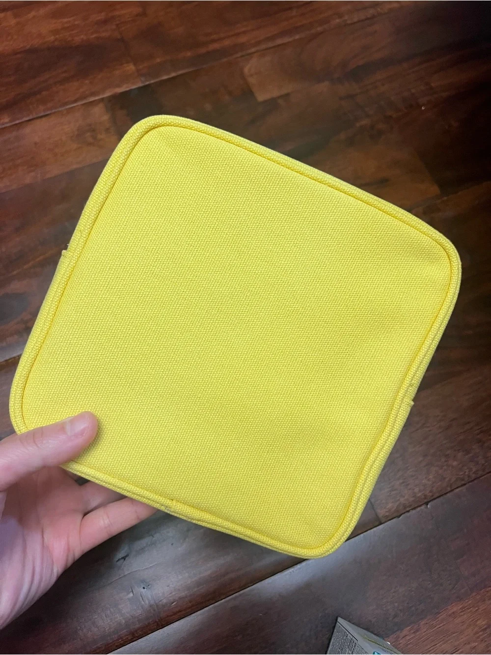 Kiehl's Yellow Plastic Fabric Makeup Bags with Zipper New